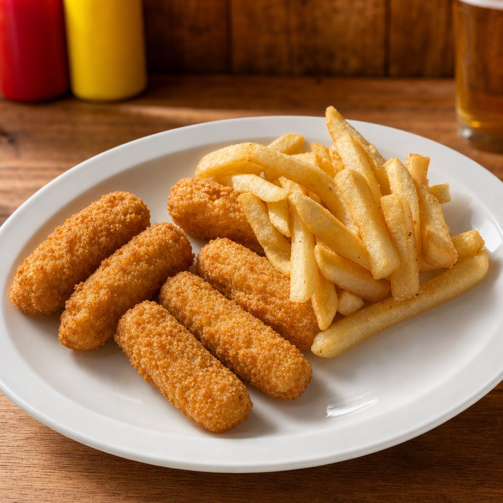 Cheese Sticks (5) & Fries.