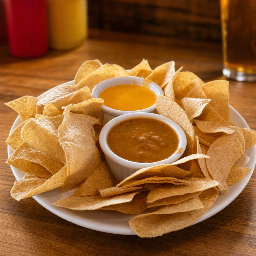 Homemade Chips & Queso.